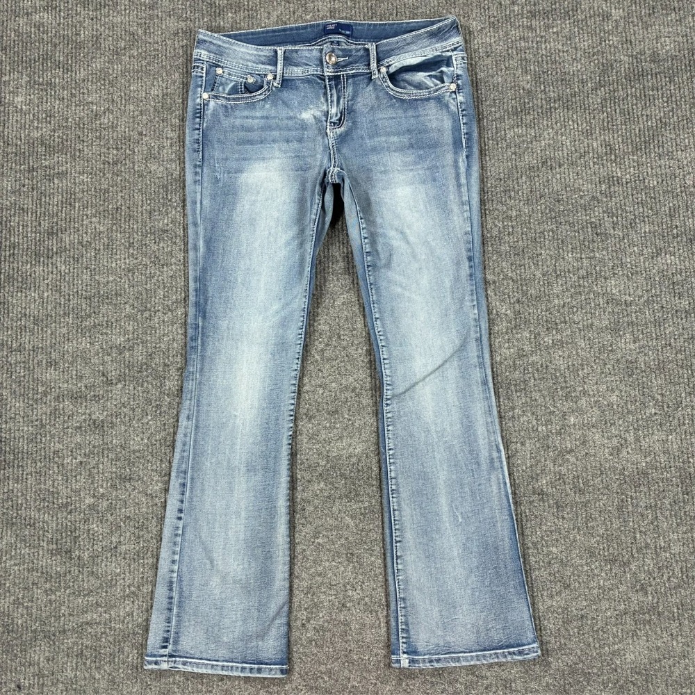 Project Indigo Womens Bootcut Jeans Size 12 Medium Wash Denim Low Rise